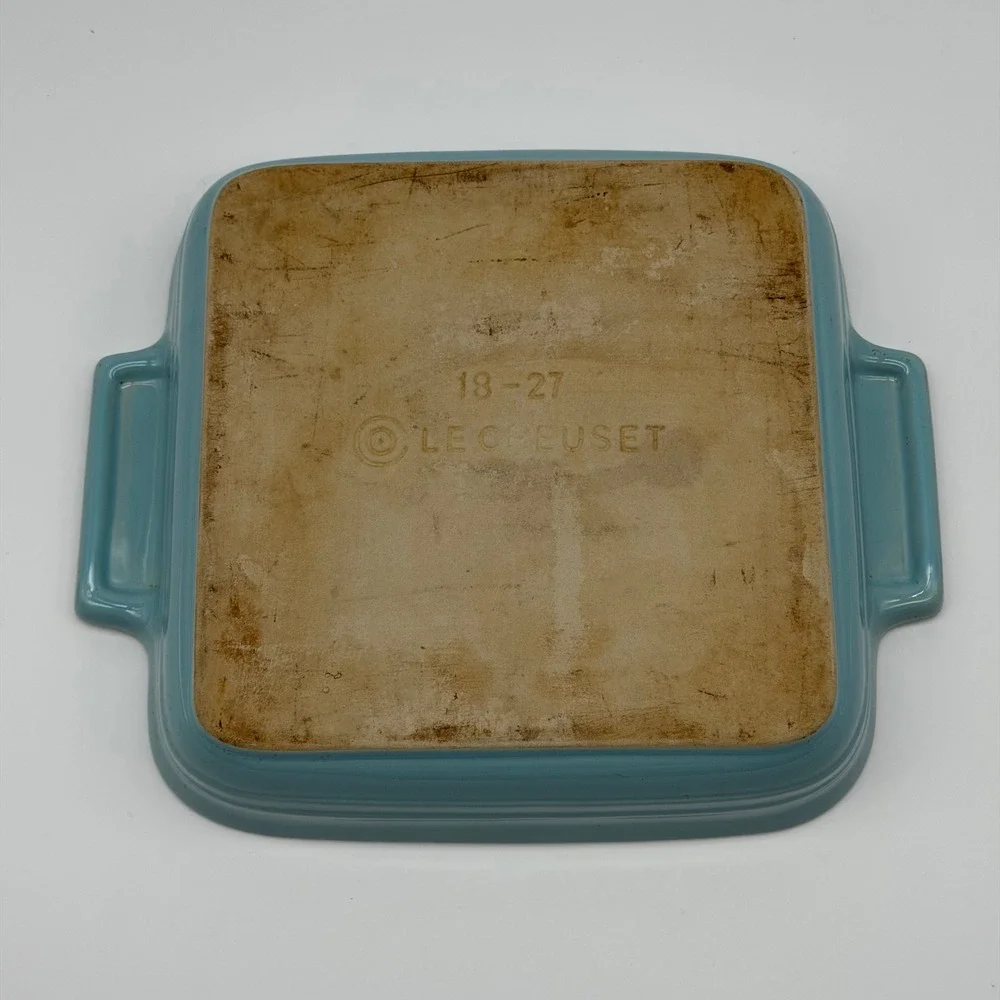 Le Creuset Stoneware 9x9 Square Baking Casserole Dish w/ Handles Sky Blue 18-27